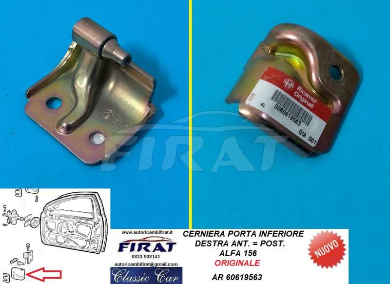 CERNIERA PORTA ALFA 156 INF.DX (60619563)